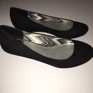 Fergalicious Black Suede Flats With Heel